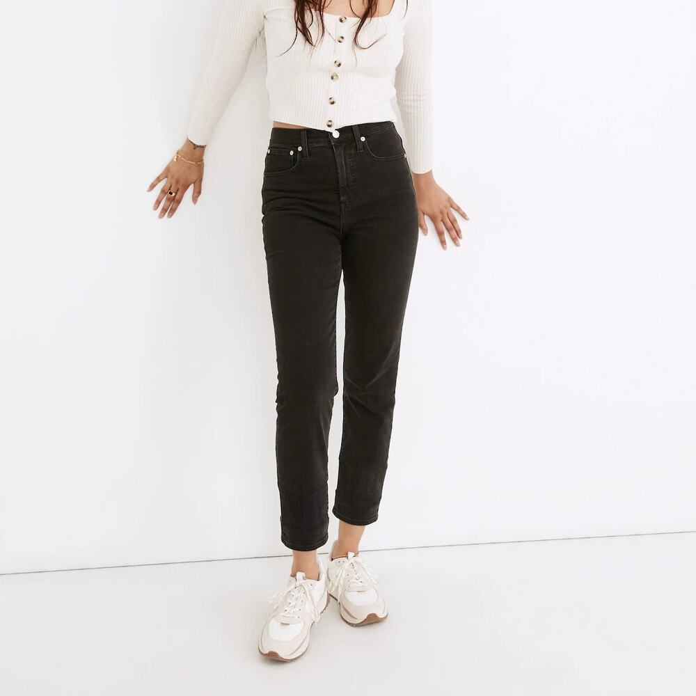 Madewell Black Lunar Wash Classic Straight Jeans Size 27